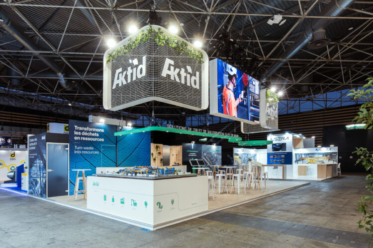 Stand AKTID vue générale, lors du salon Pollutec 2025.